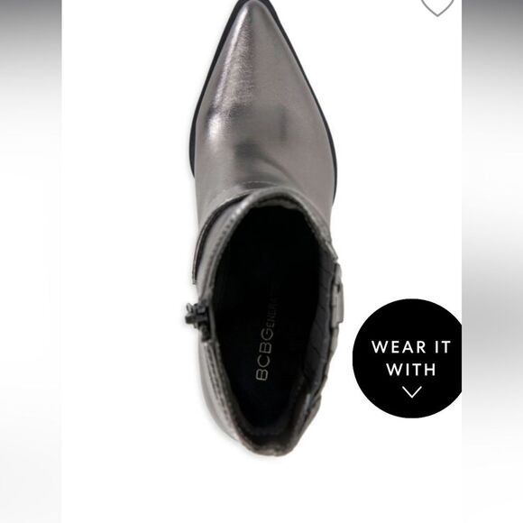 BCBG NWT WOMEN’S PEWTER BOOTS THE CASSIDY FITS TRUE TO SIZE THIS BOOT SIZE 6 - Picture 4 of 13